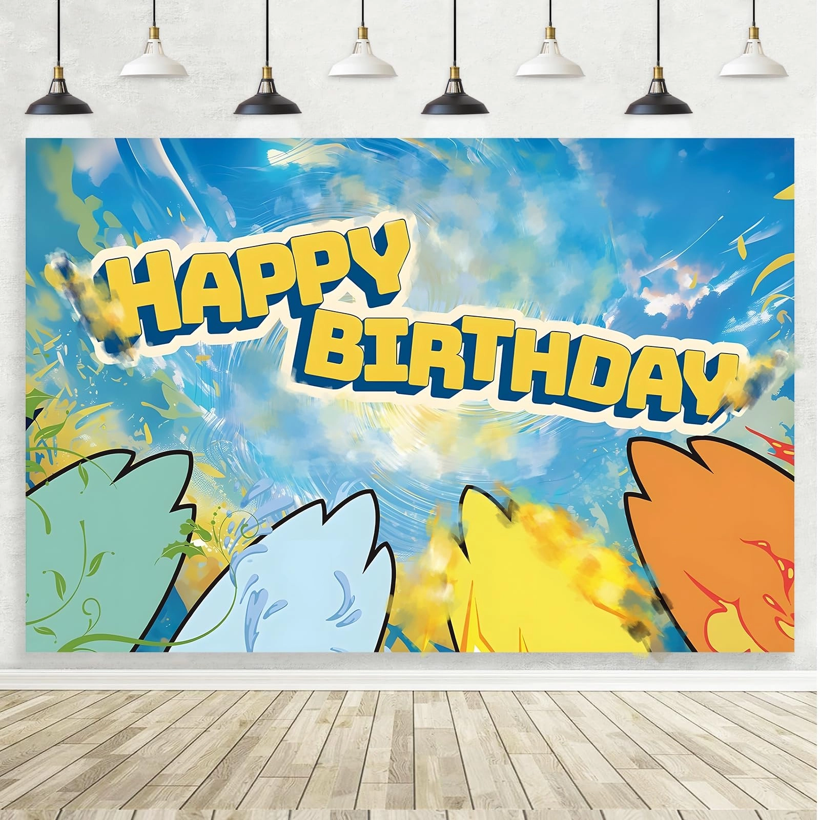 Ainvliya Happy Birthday Backdrop - 1 piece Birthday
