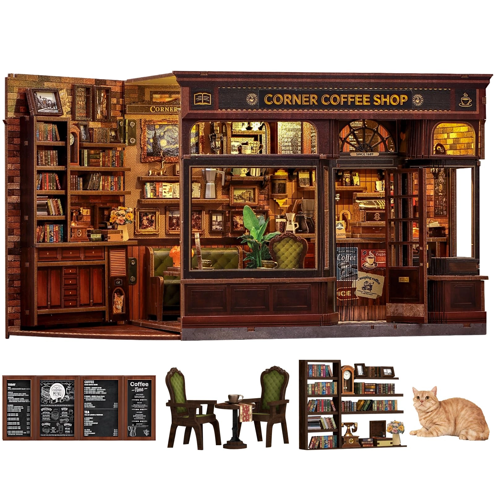 Fsolis Book Nook - Corner Coffee Shop