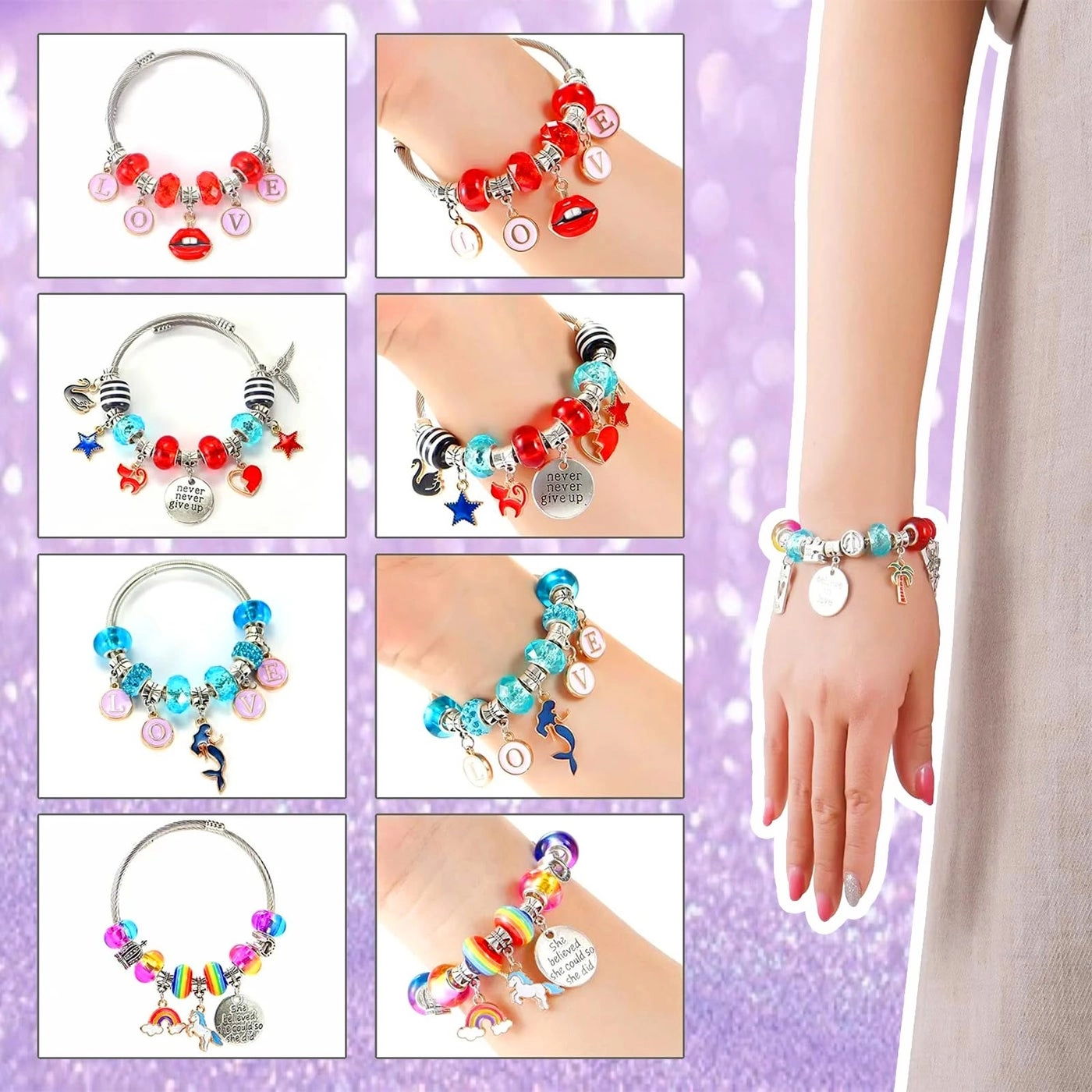 TWM - Multicolor Charm Bracelet Jewelry Making Kits