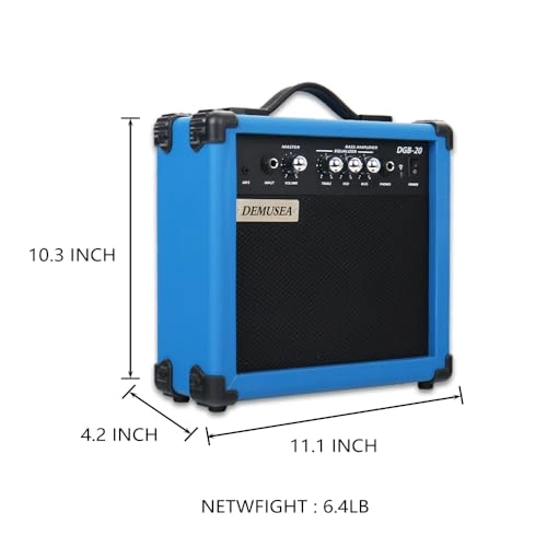 Bass Guitar Amplifier - 20W Portable Headphone Jack