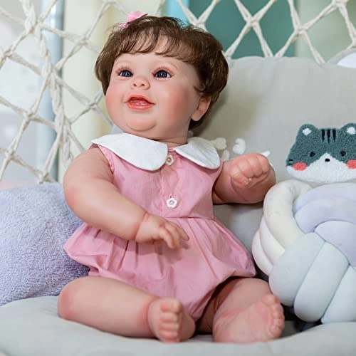 Reborn Baby Doll - 50 cm Silicone Acrylic Vinyl Blue Eyes