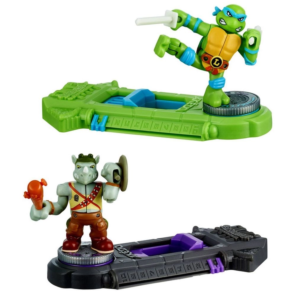 Legends Of Tmnt Mini Battling Action Warriors - Leonardo + Rocksteady (15244)