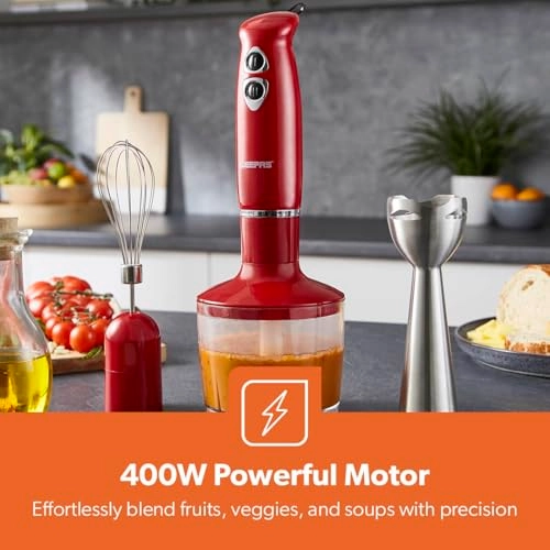 GHB6136 - 3-IN-1 Hand Blender Stainless Steel Blades 2 Speeds