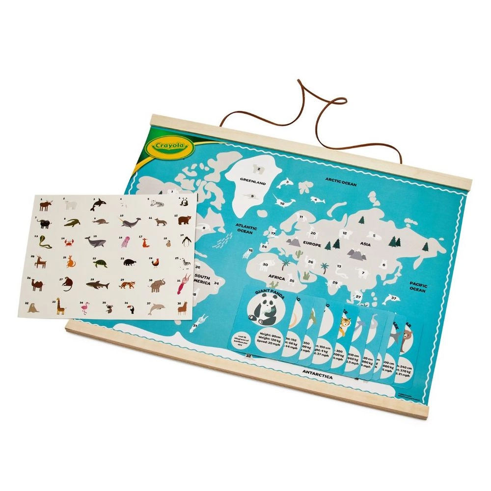 Crayola Animal World Map Sticker Book