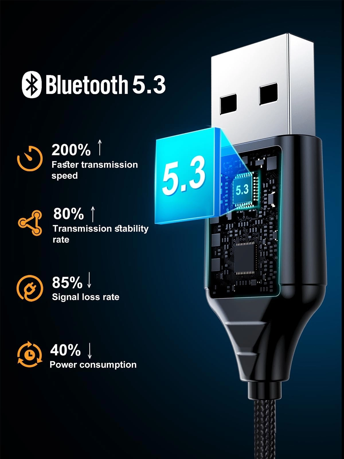 Bluetooth Aux Adapter - Bluetooth 5.2 3.5mm