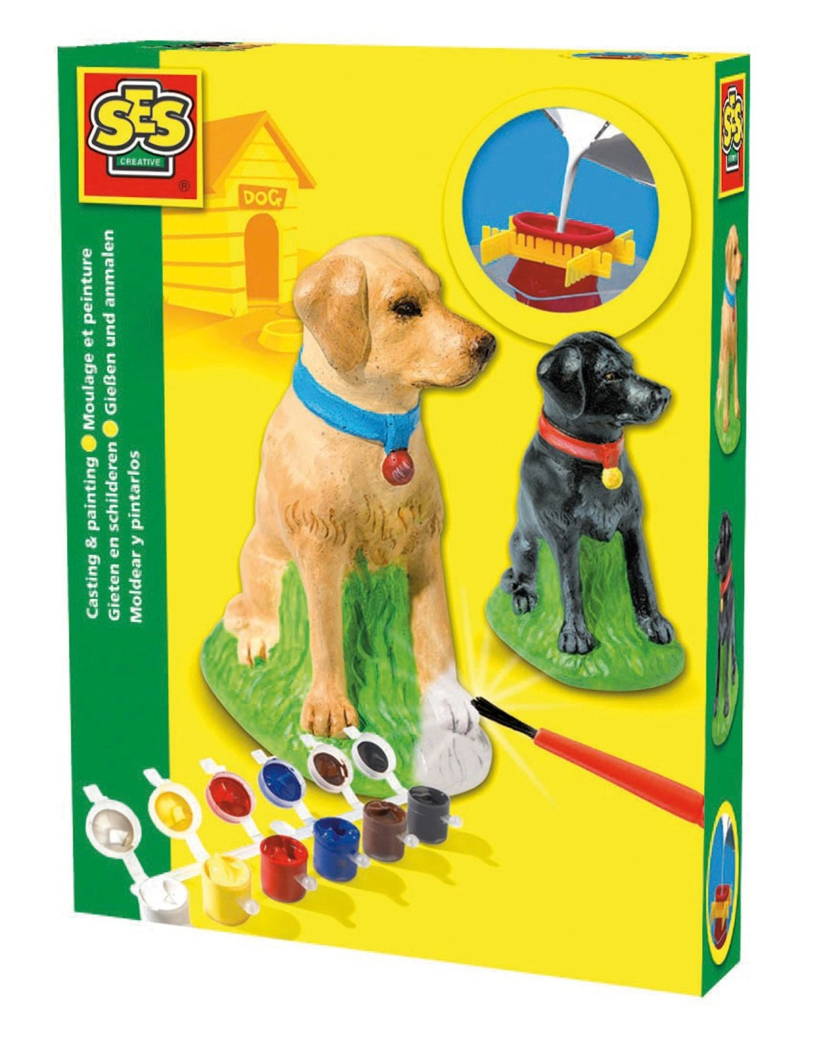 SES Creative Labrador Casting And Painting Set - Suitable for 4 years to 7 years