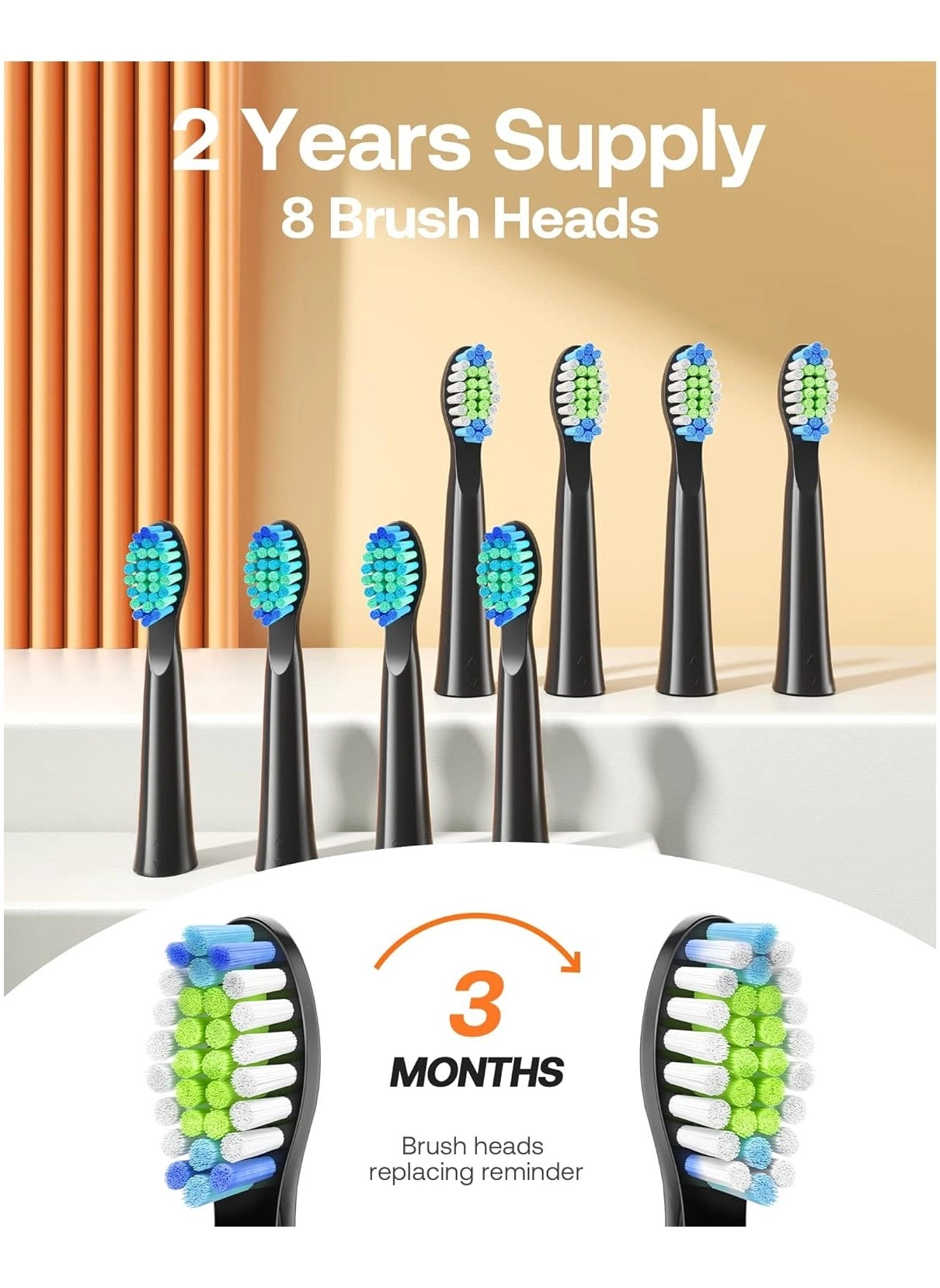 D2 - 40000 movements per minute 8 Replacement Heads 5 Modes