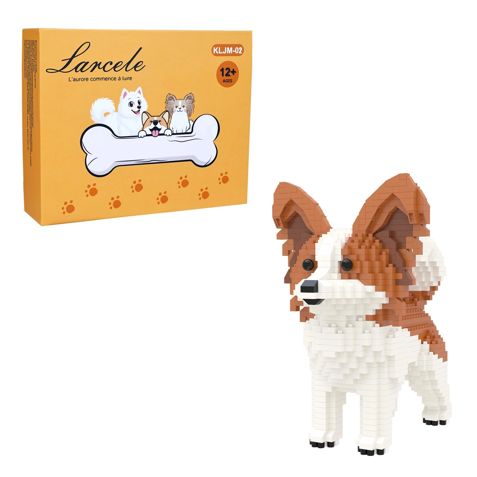 Larcele Micro Dog Building Blocks - Papillon 1008 pcs
