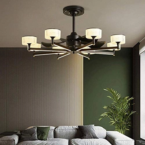 Crystal ceiling fan light - Tricolor