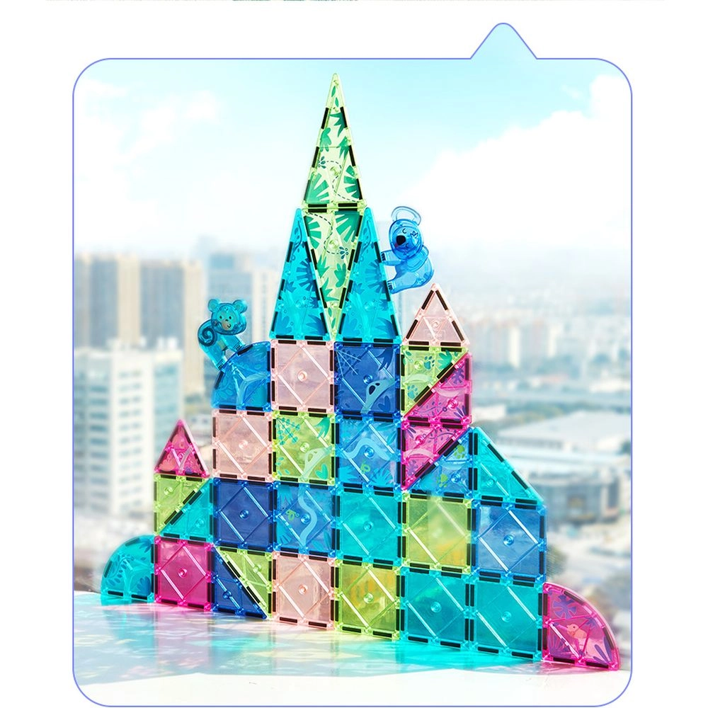 Colorful Magnetic Tiles - 40 pcs