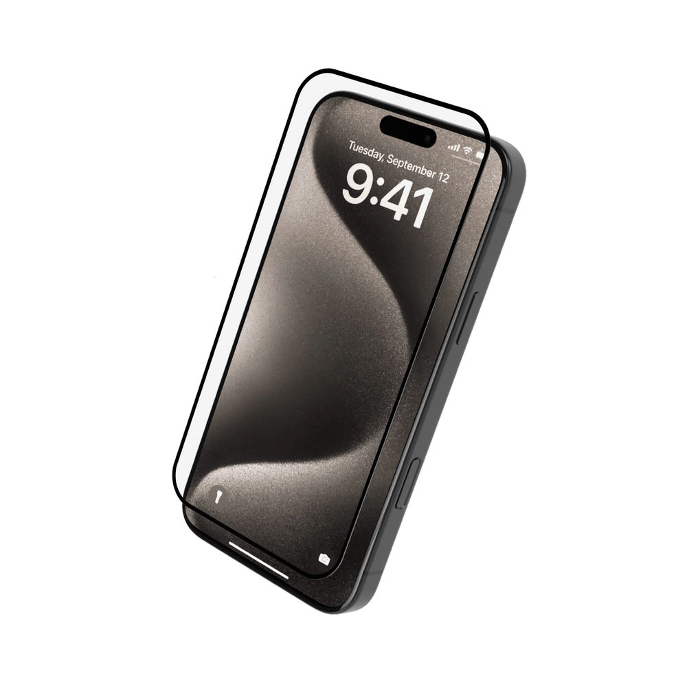 LEVELO 2.5D Silk Print Silicone Edge Privacy Screen Protector for iPhone 16 Pro