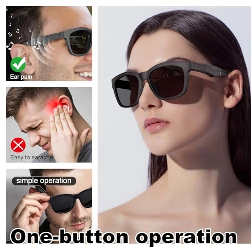 Smart Bluetooth Glasses - Clear Calls 6 Hours