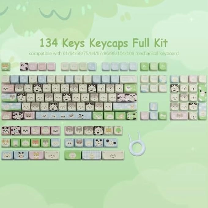 PBT KEYCAPS - 140 Keys Pink MAO Profile