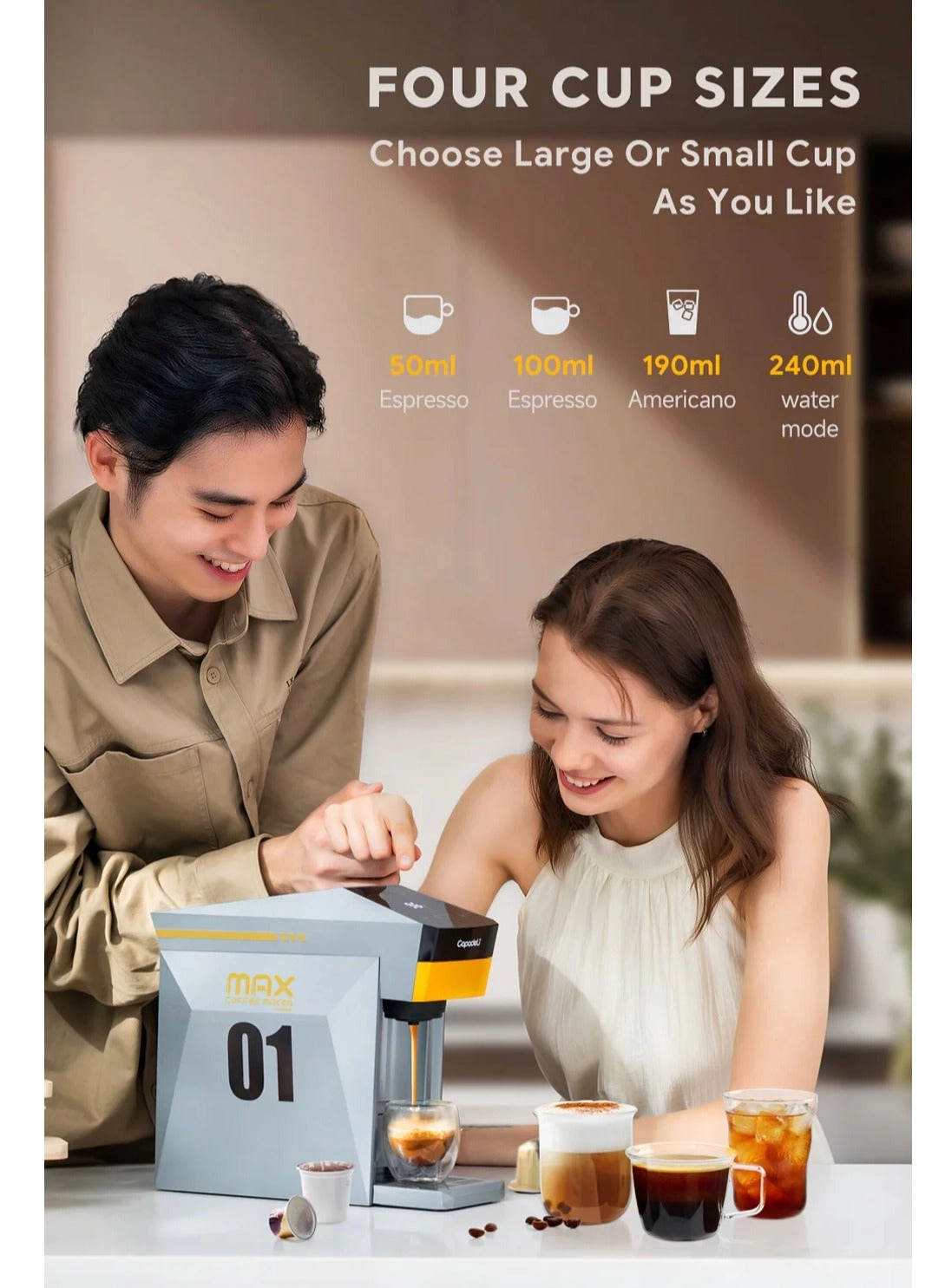 01 - Multi-capsule compatible Nespresso Dolce Gusto K-Cup Ground