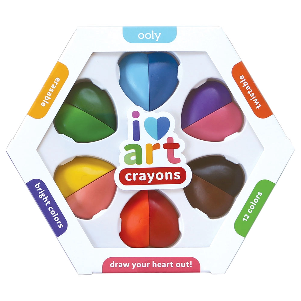 OOLY I Heart Art Erasable Crayons - 6 piece(s)