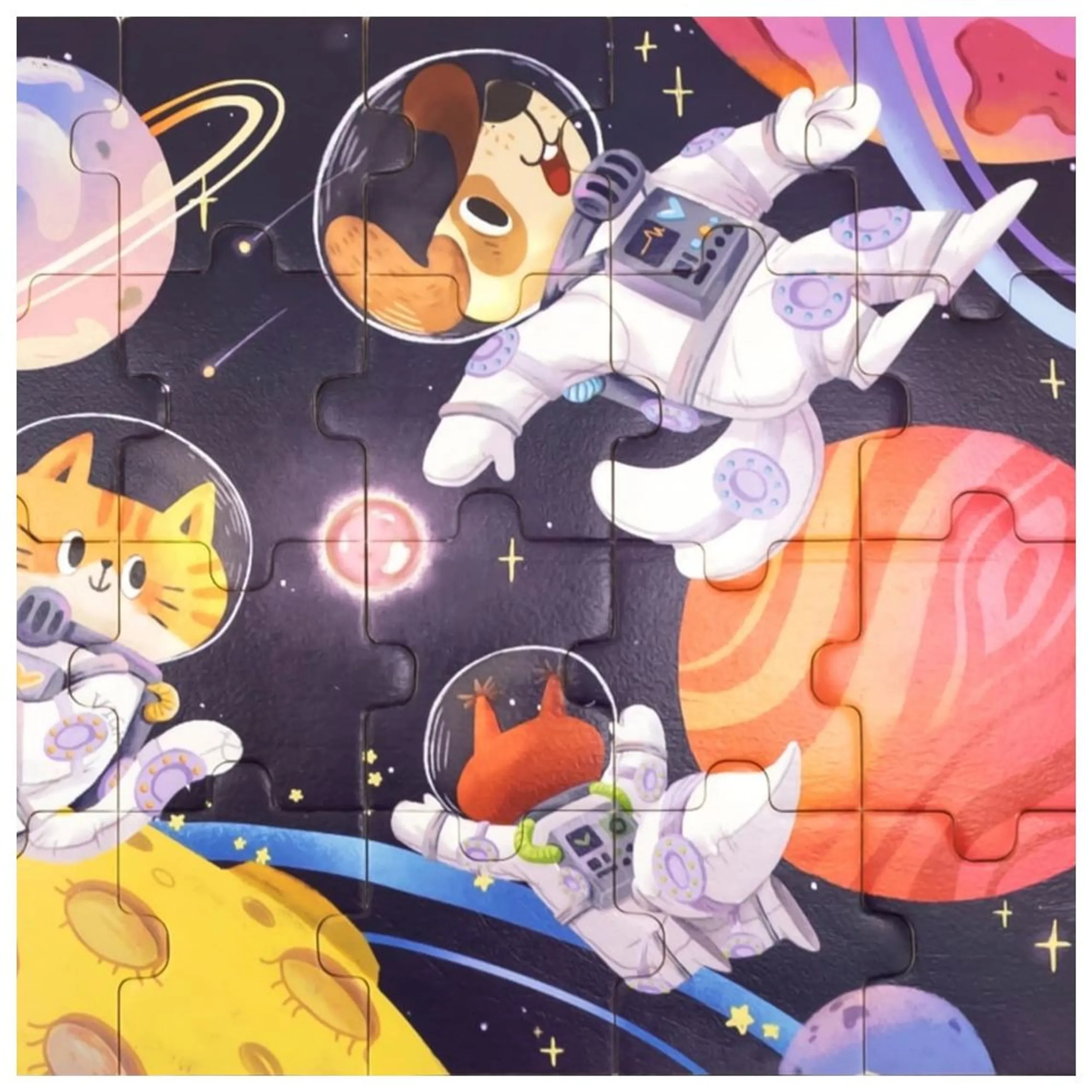 Space Adventures Wooden Puzzle (29464294-44646) - 24 pcs