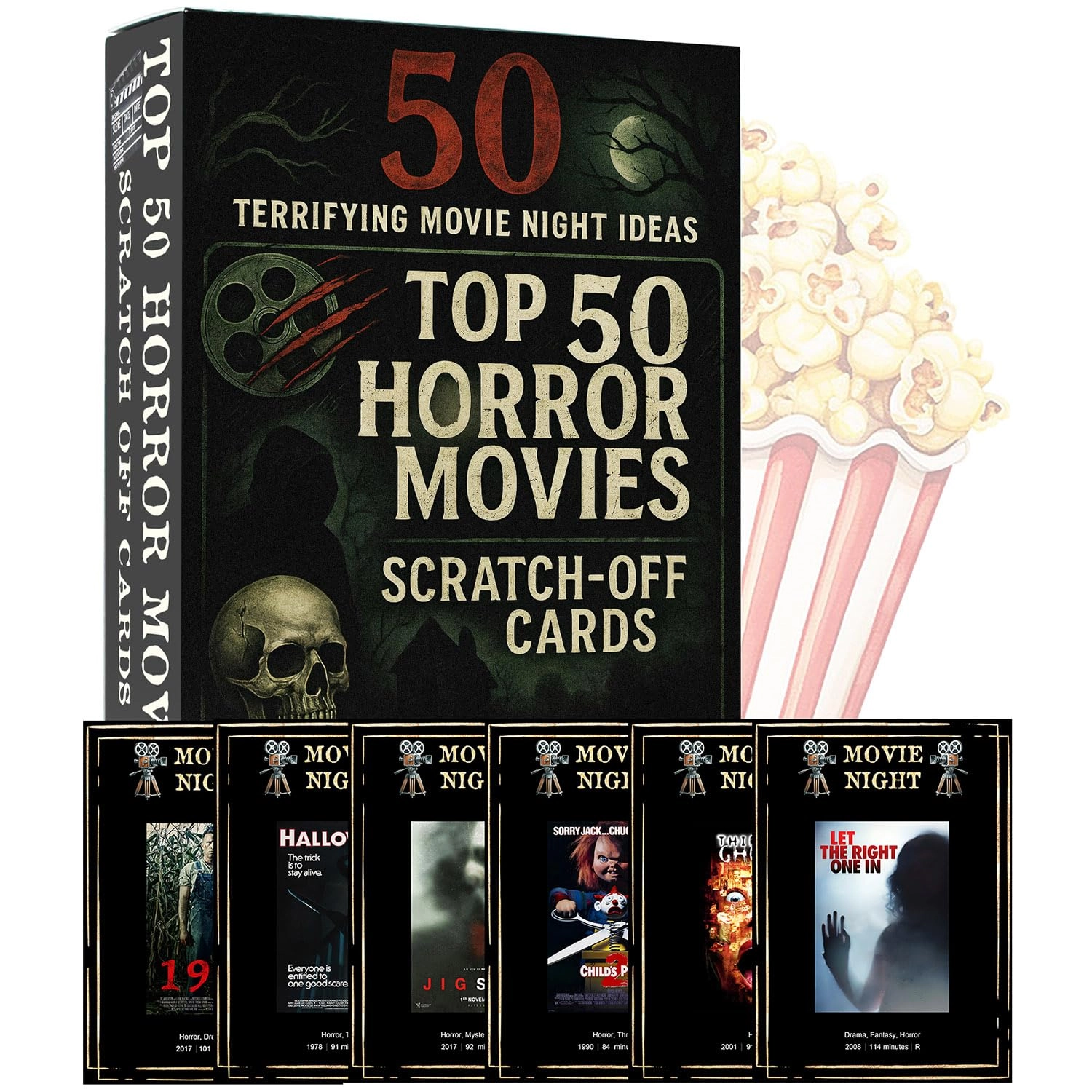GIFTSFARM Horror Movies Scratch Off Cards - English Adult