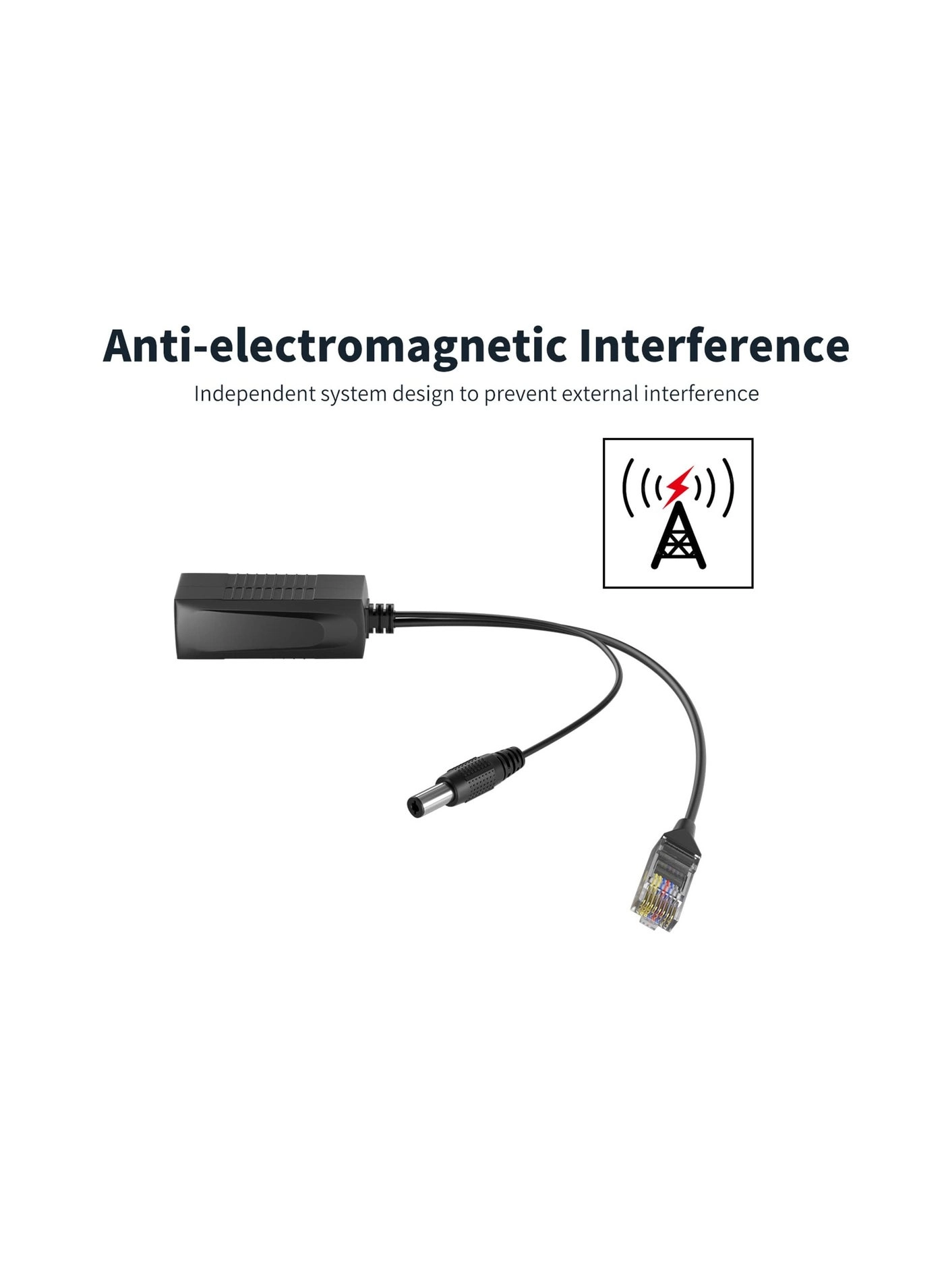 Active POE Splitter - 15.4W 38-60V 802.3af/at 10/100Mbps