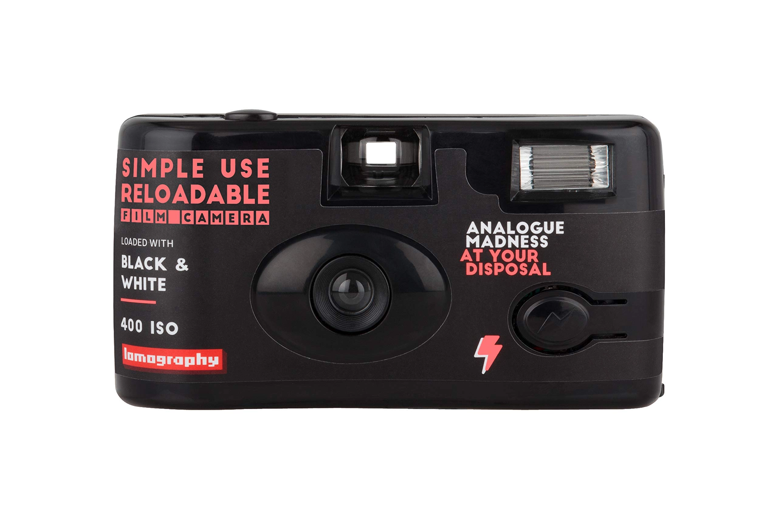 Lomography Simple Use Reloadable Film Camera - ISO 400 35mm Built-in flash