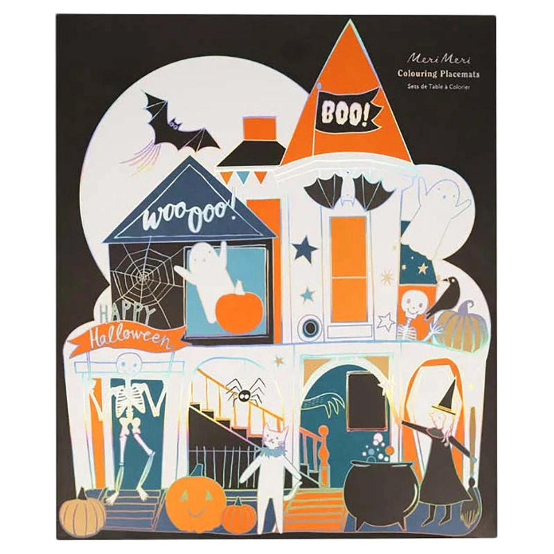 Meri Meri Shaped Halloween Coloring Placemats - 8pcs