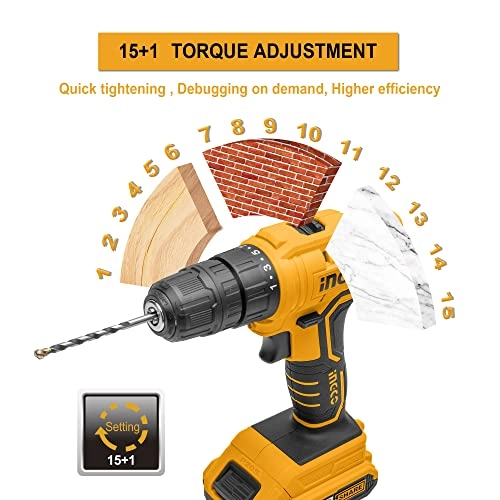 20V Cordless Impact Drill - 2x2.0Ah