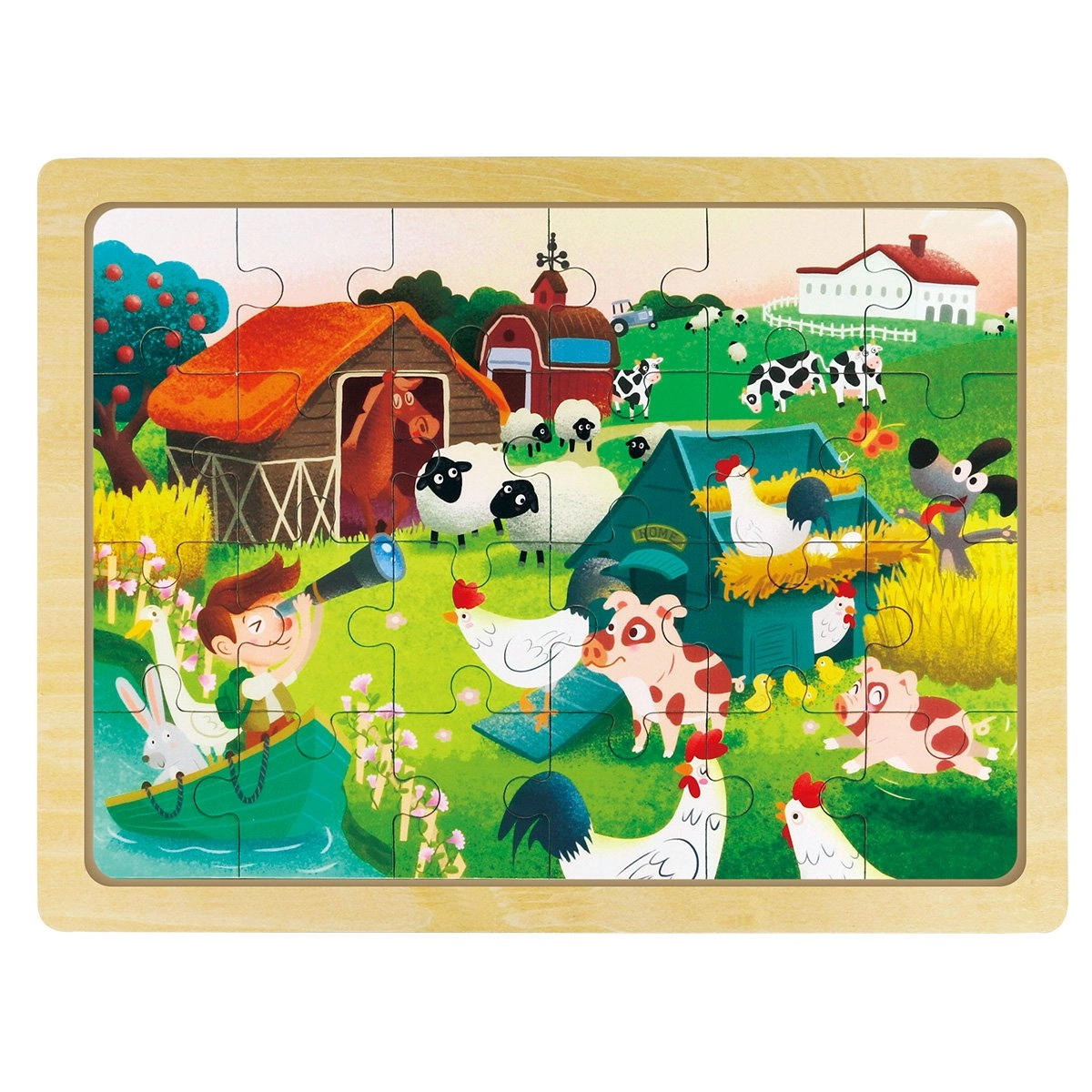 RoboTime Happy Ranch Jigsaw Puzzle - 12m+ 24 pieces
