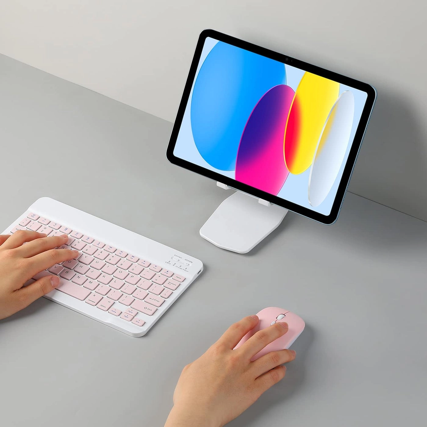 Ultra-Slim Rechargeable Bluetooth Keyboard - for iPad A16 11th 10th Generation, iPad Pro iPad Air iPad mini iPhone, Android Samsung Galaxy Tablet Smartphone Cell Phone