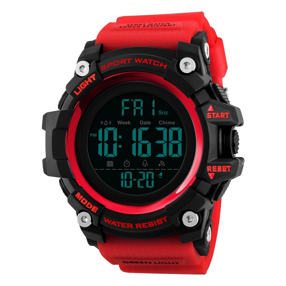 FeiWen Multifunctional Waterproof Watches Outdoor Sports Digital Military LED Double Time 54mm Plastic