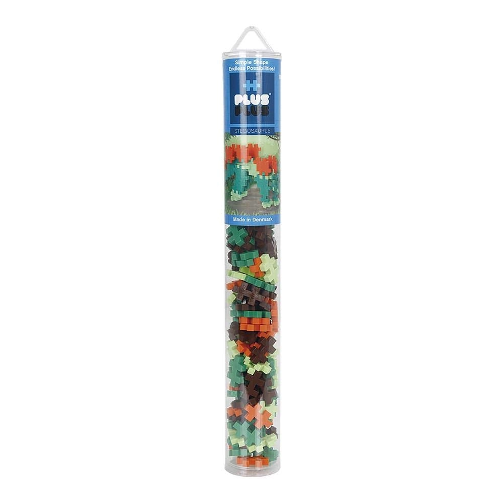 Squizzas Stegosaurus Dinosaur Tube Building Set - 100 pcs