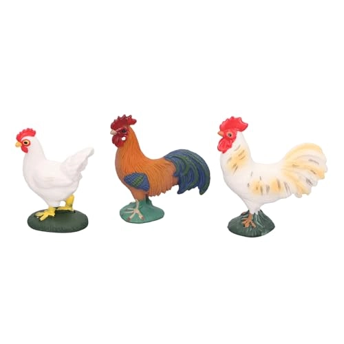 Simulated Farm Chicken Figurines - 18 months - 3 years 4 pieces