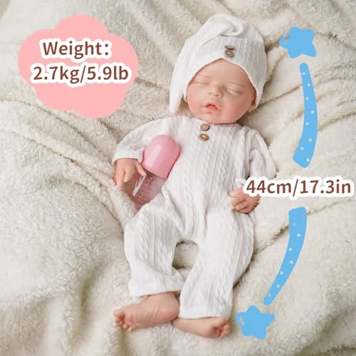 Reborn Baby Doll - 11.8in Silicone Boy Ages 3+