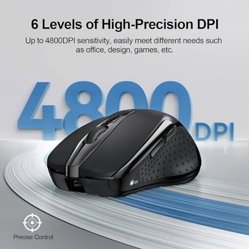 4800 DPI 6-Button Mouse - Wireless
