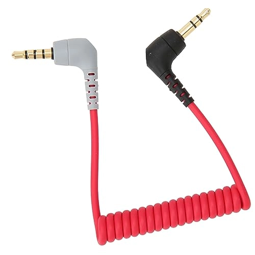 3.5mm Male to Male Right Angle to TRRS Mic Cable - 3.5mm-Mini-Jack Microphone