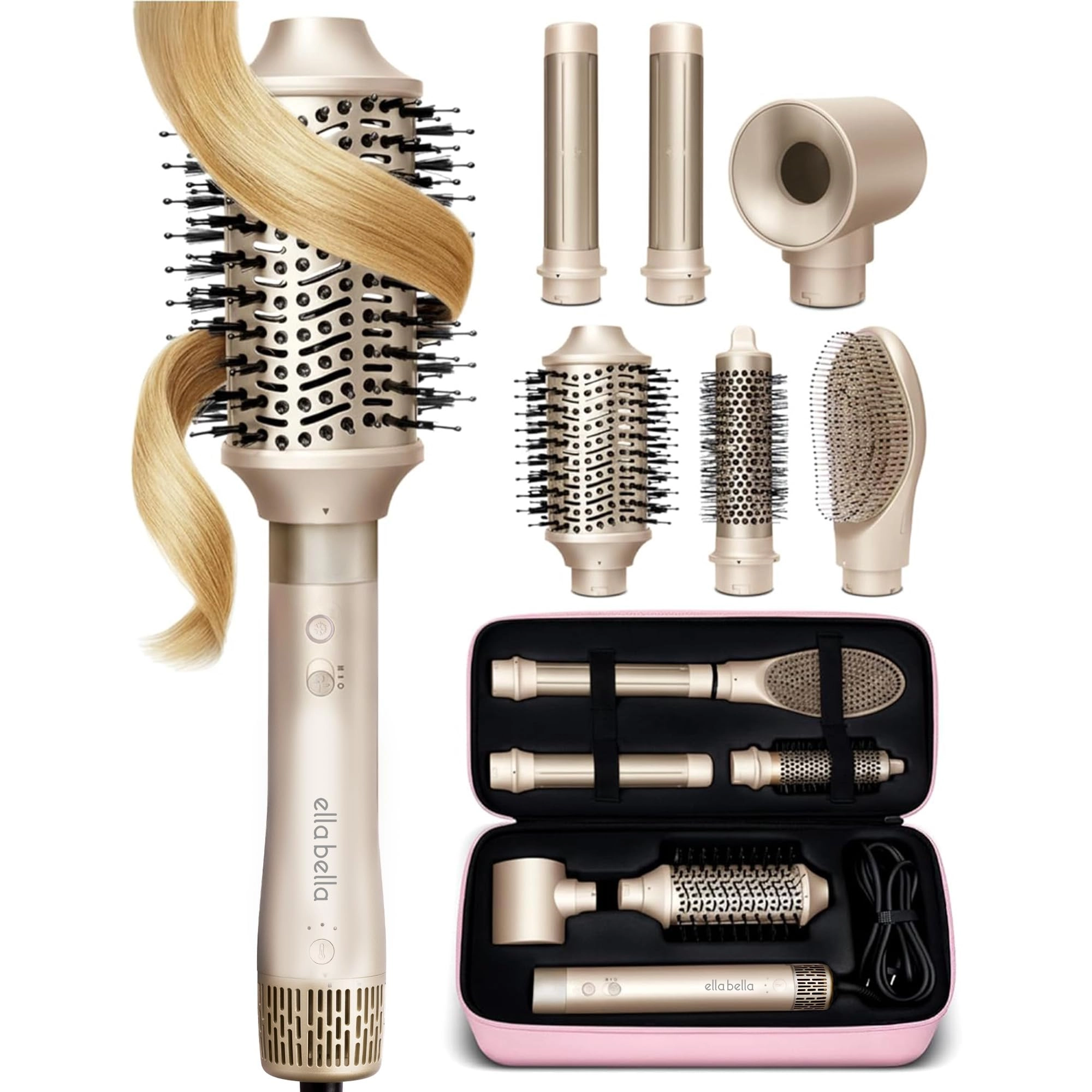 ella bella 6 in 1 Professional Hot Air Styler - Champagne 1200W