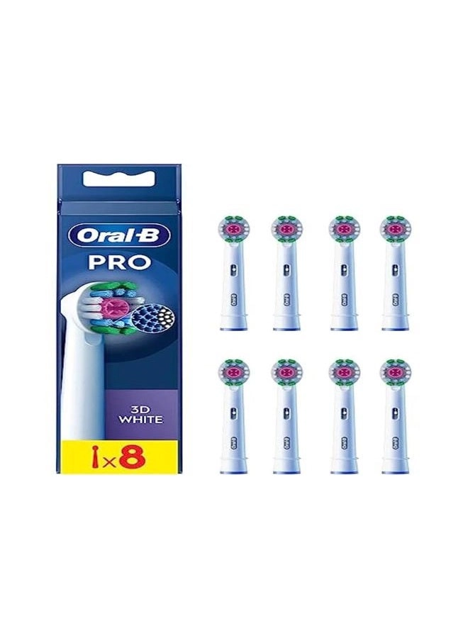Oral-B Pro 3D White - Pack of 8 Replacement Brushes
