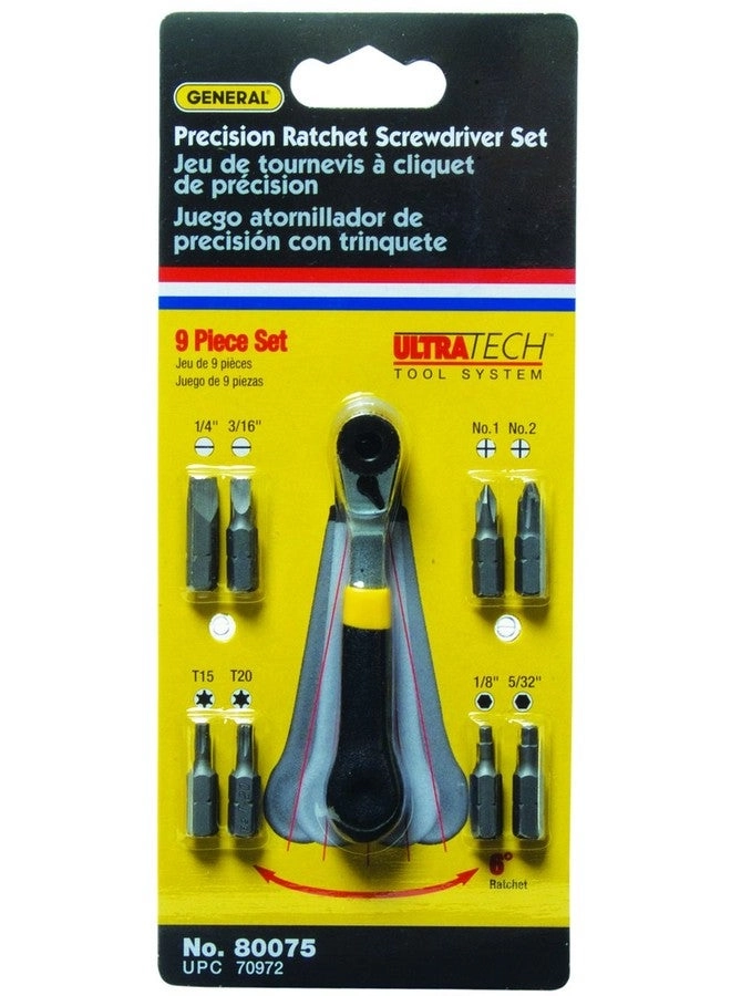 80075 Ratchet Offset Screwdriver Set (9 Pcs)