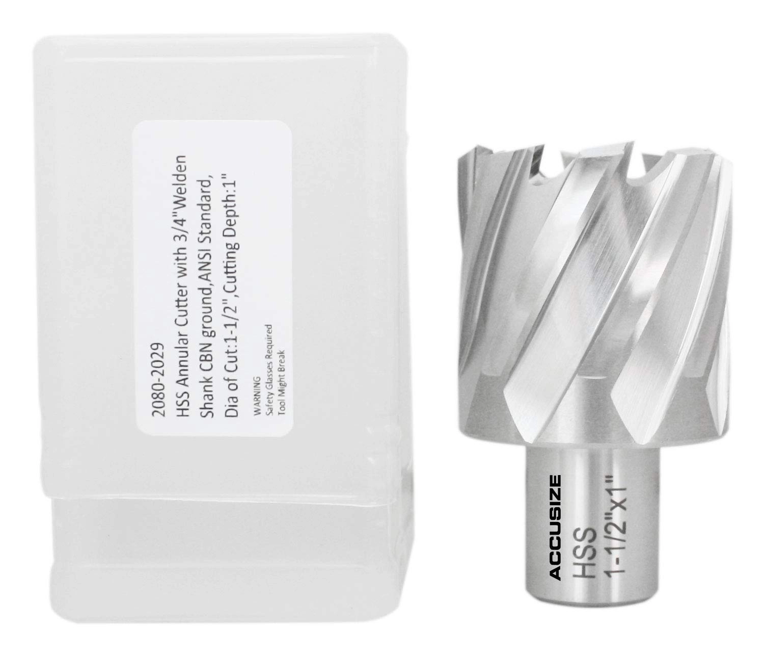 Accusize Co.,Ltd. Hss Annular Cutter - 1-1/2'' steel