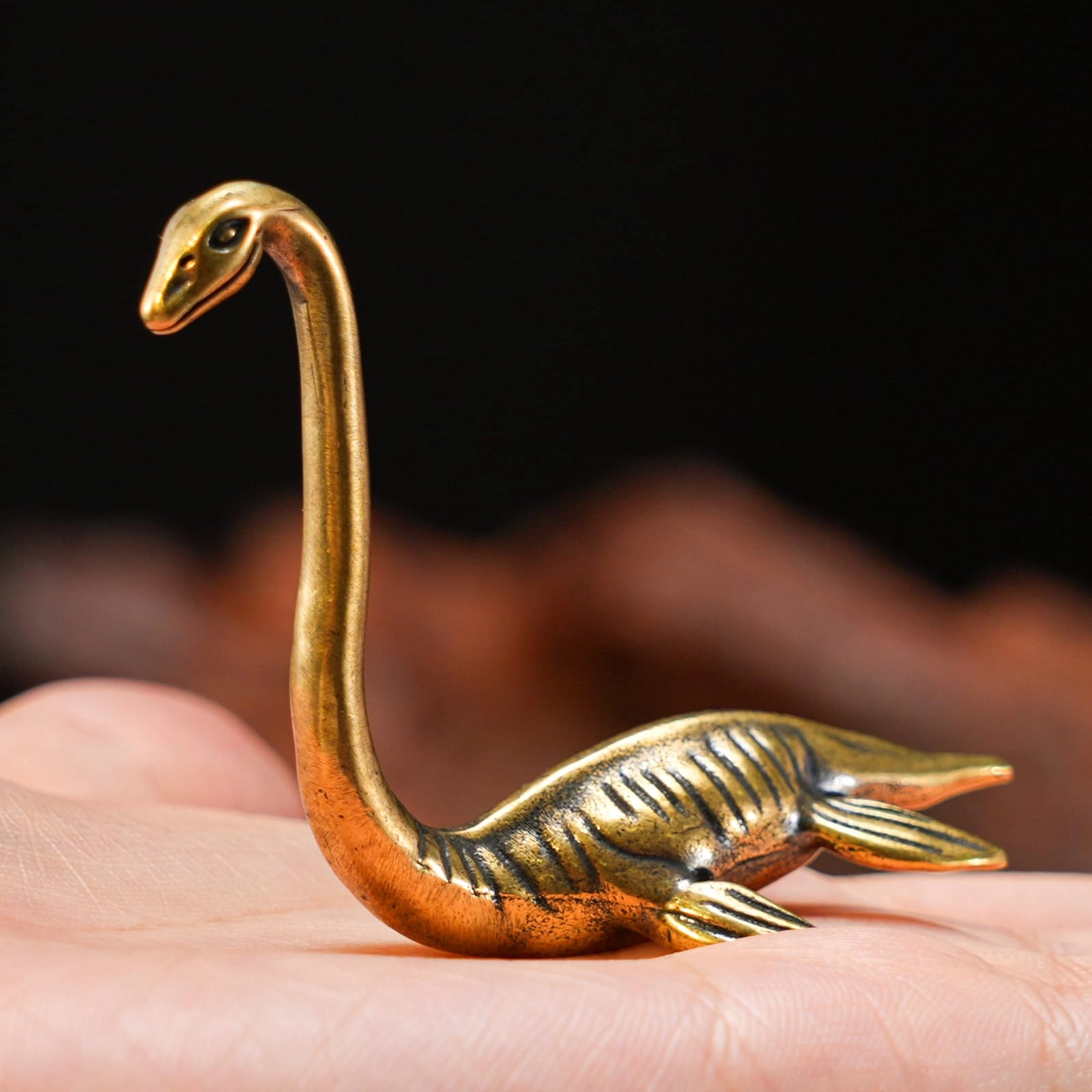 Loch Ness Monster Statue - Brass