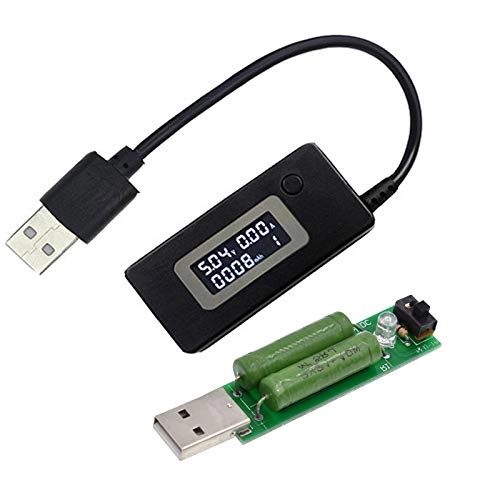 Reland Sun LCD Dual USB Mini Voltage meter Current Detector - 3V-7V <3.4A