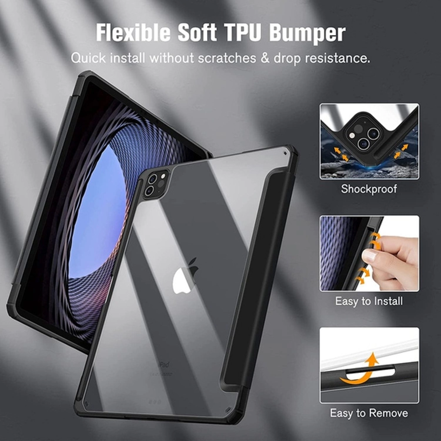 Magnetic Case with Screen Protector for iPad Air 10.9-inch and iPad Pro 11-inch (2022)