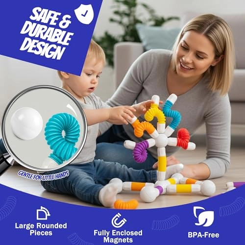 Magnetic STEM Tube Builder - 36 months - 14 years 26 pieces