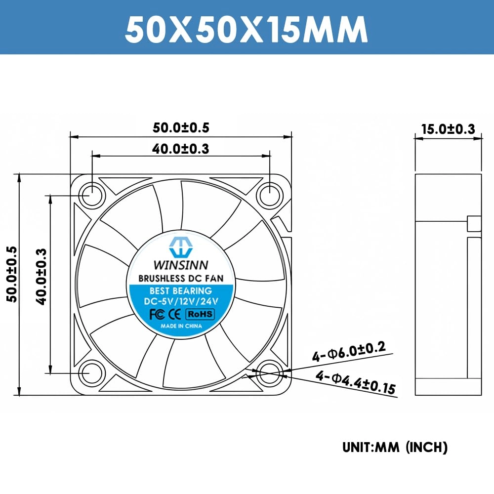 Cooling Fan - 4Pcs 50mm