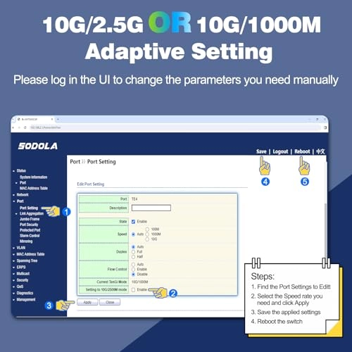 8X10G SFP+(L3 Managed) 8-ports