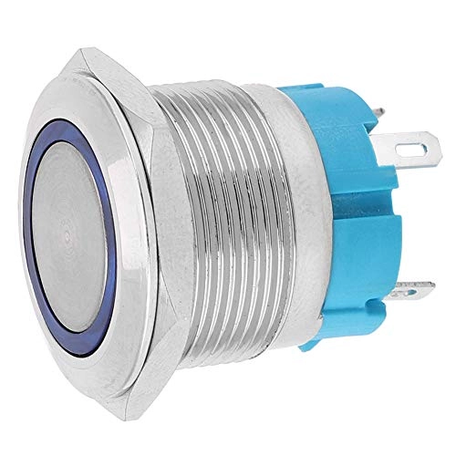 4 Pin Self-Locking Push Button Switch - IP65 Stainless steel - 2 pcs