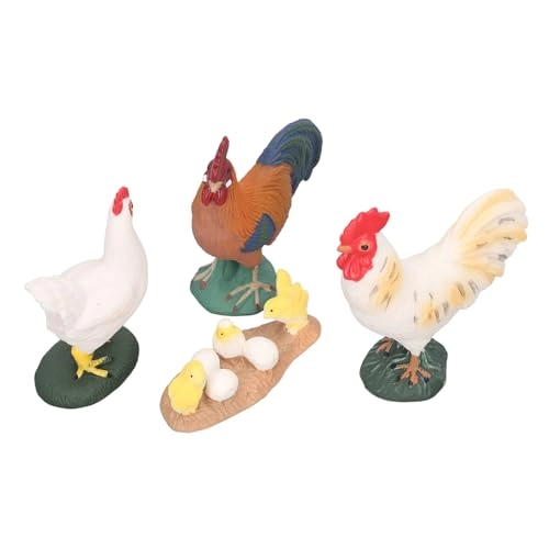 Simulated Farm Chicken Figurines - Vinyl