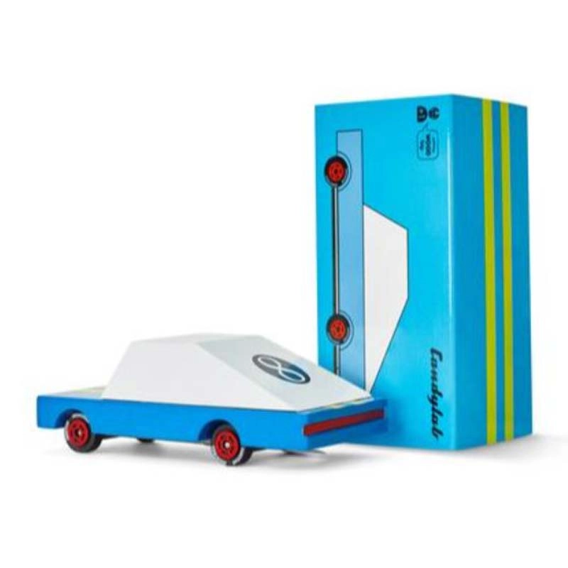 Candylab Candycar Blue Racer - 3 inches Solid beech wood