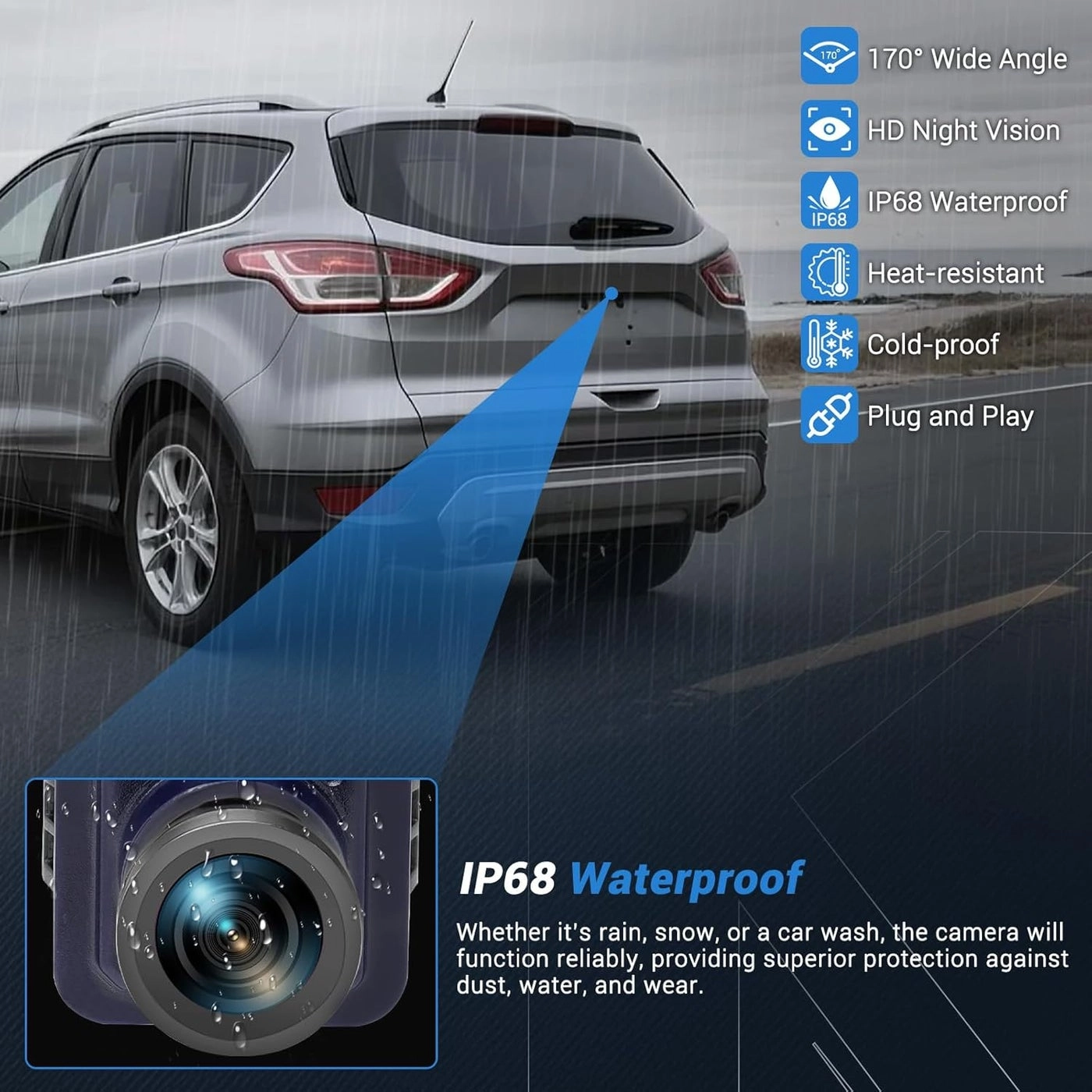 Rear View Backup Camera - HD night vision