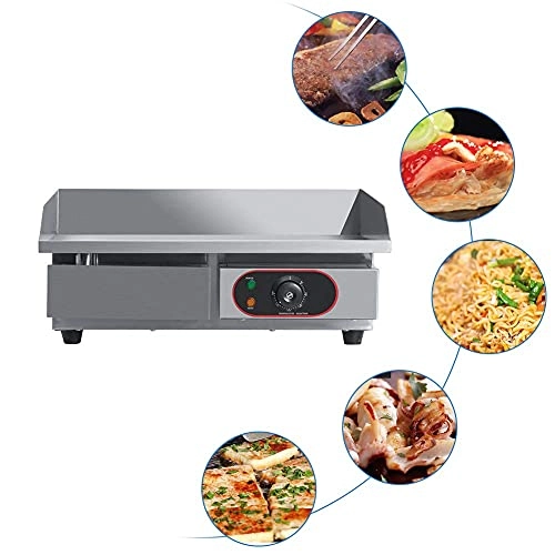 Electric Countertop Griddle Grill - 550 x 350 mm