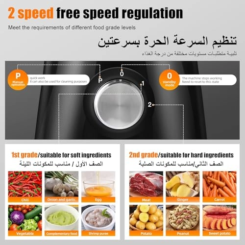 8-in-1 Food Processor - 1.8L 1.2L