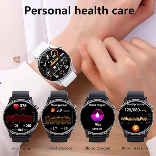 Smartwatch - 1.35" HD Blood Glucose 100+ Sports Modes